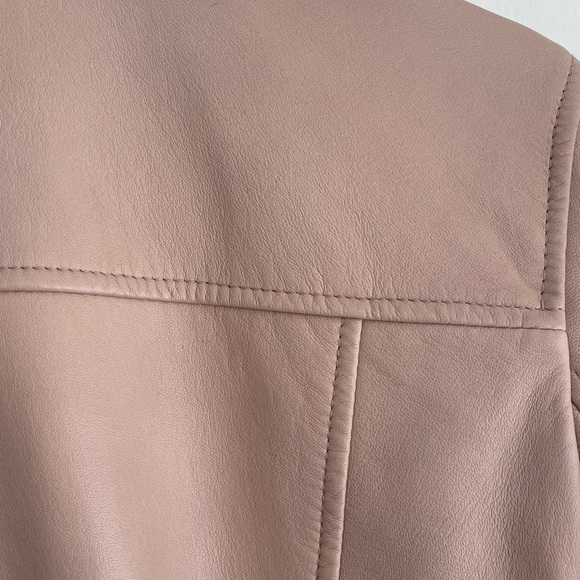 Walter Baker Women's XL Blush Leather Motorcycle Jacket Ballet Pink flawless - Picture 5 of 8
